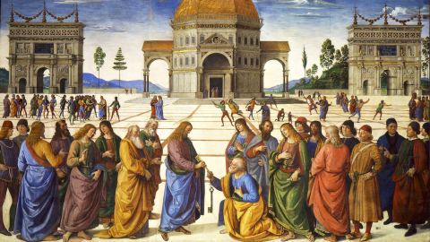 La entrega de las llaves a San Pedro, Pietro Perugino