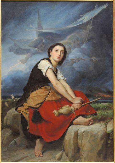 Juana de Arco escuchando sus voces en el cuadro de 1859 de François-Léon Bénouville