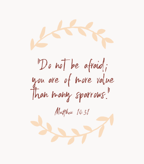«No temáis; vosotros valéis más que muchos gorriones.» — Mateo 10:31