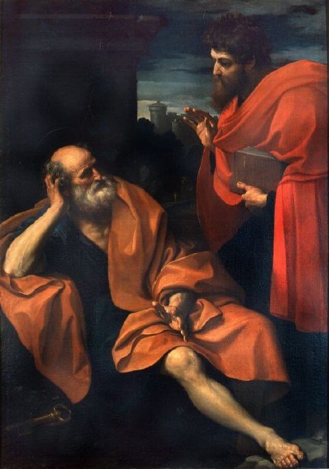 «Pablo reprende al arrepentido Pedro», de Guido Reni