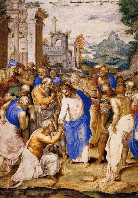 «Cristo entregando las llaves a San Pedro», de Bernardo Castello.