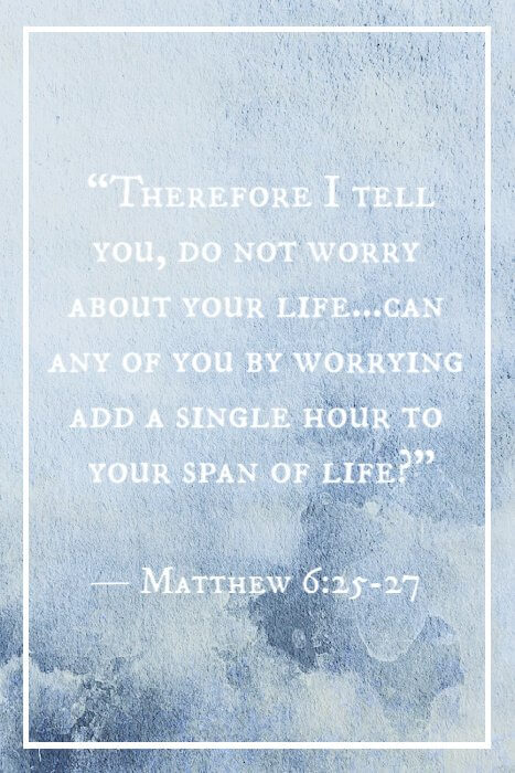 «Por tanto os digo: no os afanéis por vuestra vida… ¿y quién de vosotros podrá, por mucho que se afane, añadir una sola hora al curso de su vida?» — Mateo 6:25-27